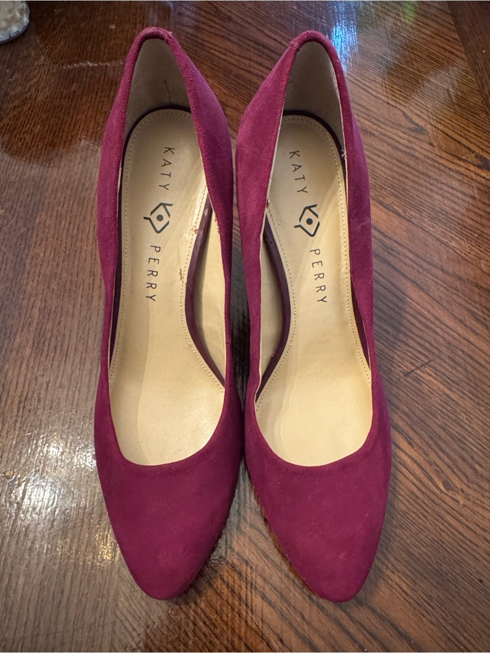 Katy Perry Collections Magenta Suede Pointed-Toe Pumps